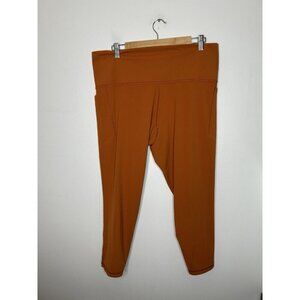 Athleta Salutation Stash Pocket II 7/8 Tight Burnt Orange Leggings Size 2X